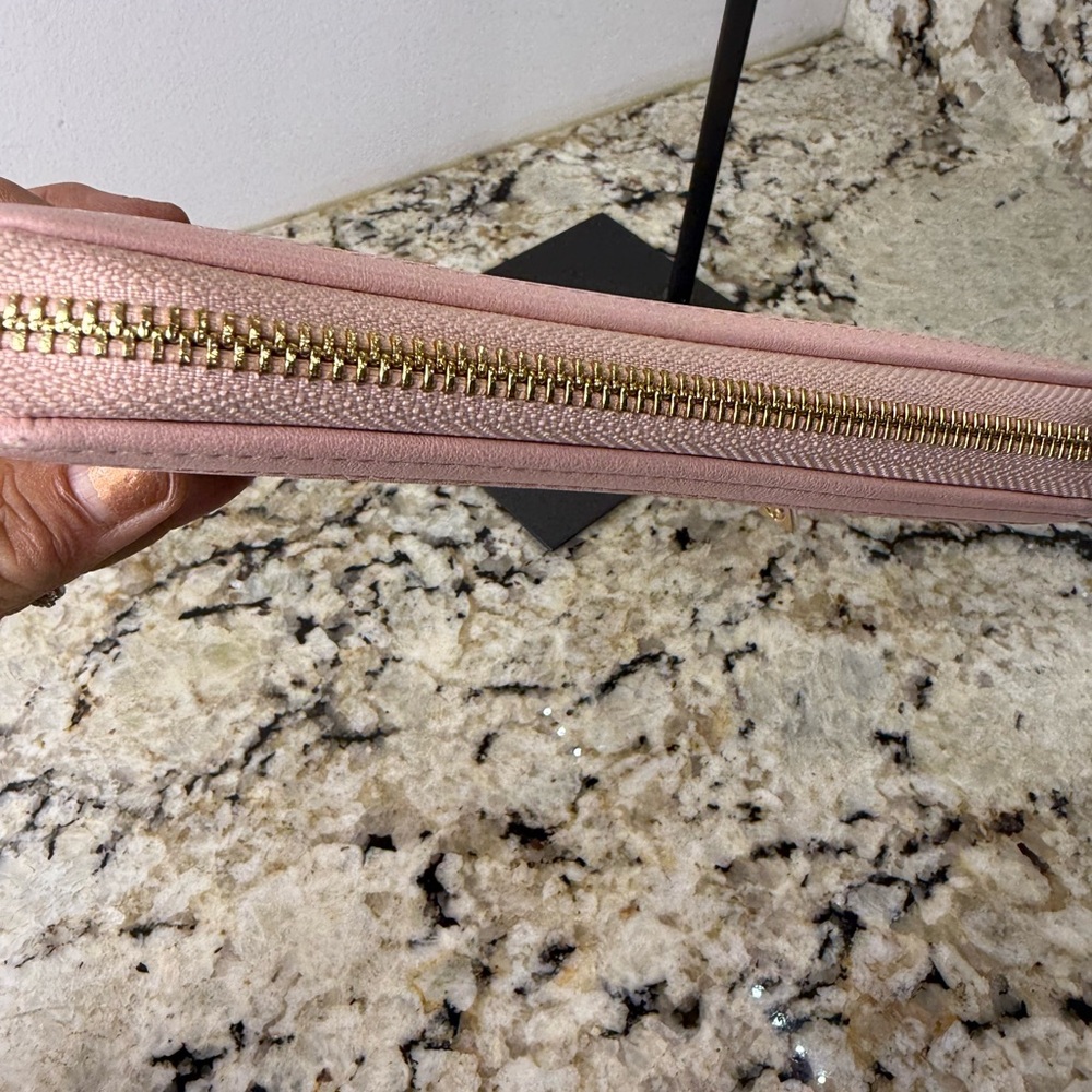 Love Moschino Portafogli Pu Rosa Zip Around Wallet Like New - Picture 6 of 14